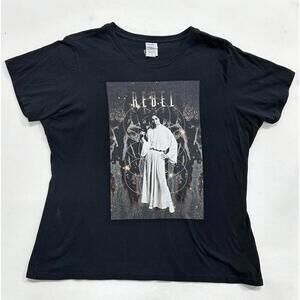 Star Wars Sz XXL Princess Leia Rebel Graphic Women’s Empowerment Shirt Celestial